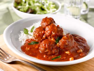 Spiced Meatballs with Chilli Tomato Sauce